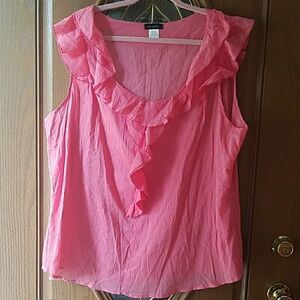 Sam & Max watermelon color ruffle top Sz 2X NWOT